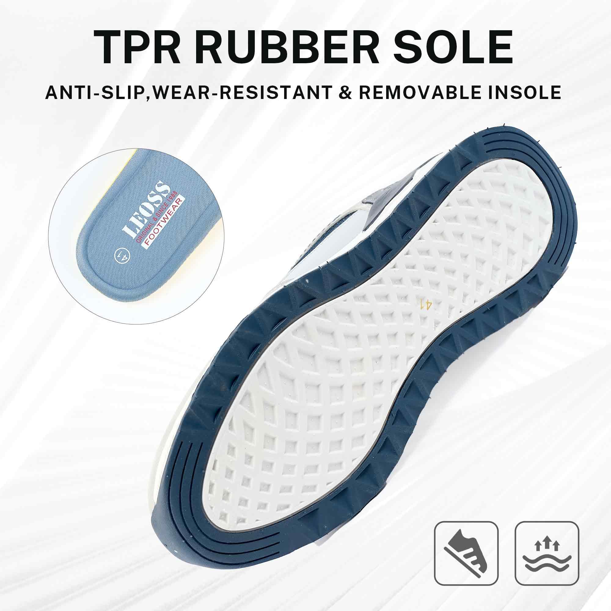 LEOSS ORIGINAL Zapatillas Bicolores para Hombre Transpirables Casual con Cordones