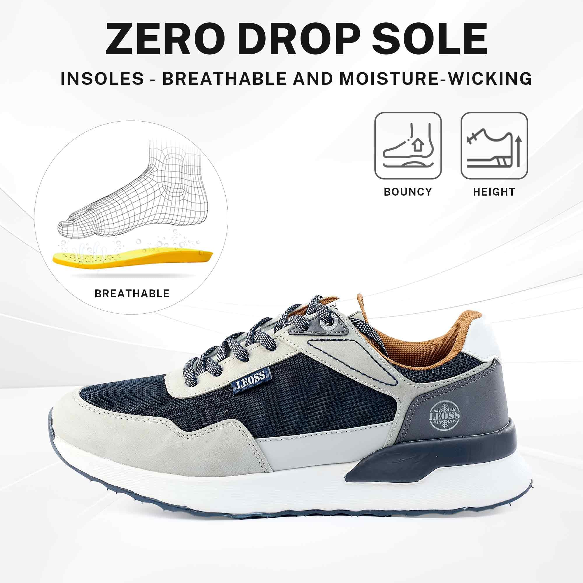 LEOSS ORIGINAL Zapatillas Bicolores para Hombre Transpirables Casual con Cordones