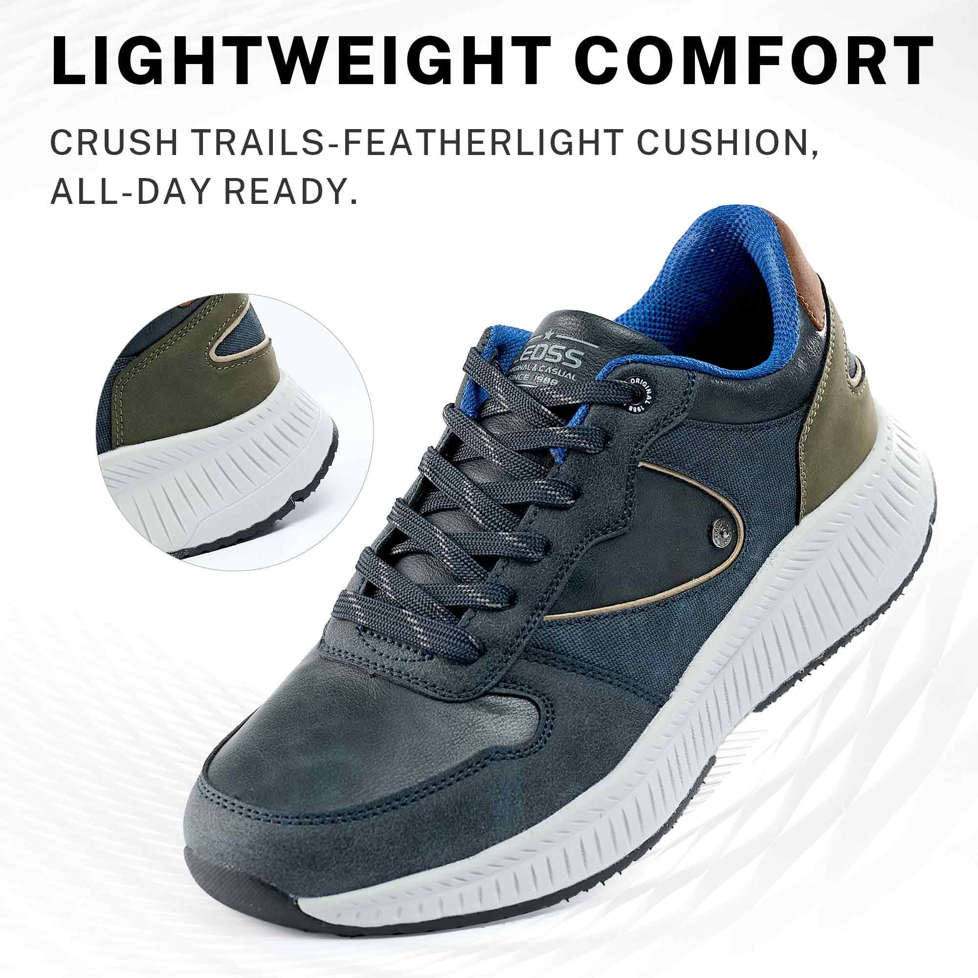 LEOSS ORIGINAL Zapatillas de deporte para hombre, zapatillas con cordones, zapatos de ciudad, zapatos de senderismo informales, zapatos de caminar de cuero deportivos