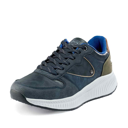 LEOSS ORIGINAL Zapatillas de deporte para hombre, zapatillas con cordones, zapatos de ciudad, zapatos de senderismo informales, zapatos de caminar de cuero deportivos