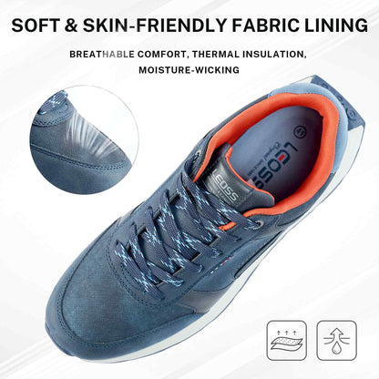 LEOSS ORIGINAL Zapatillas de deporte para hombre, zapatillas con cordones, zapatos de ciudad, zapatos de senderismo informales, zapatos de caminar de cuero deportivos