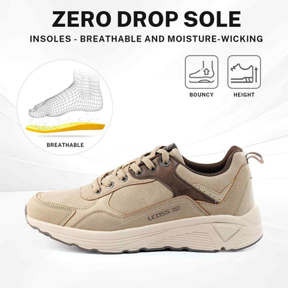 LEOSS ORIGINAL Zapatillas de deporte para hombre, zapatillas con cordones, zapatos de ciudad, zapatos de senderismo informales, zapatos de caminar de cuero deportivos