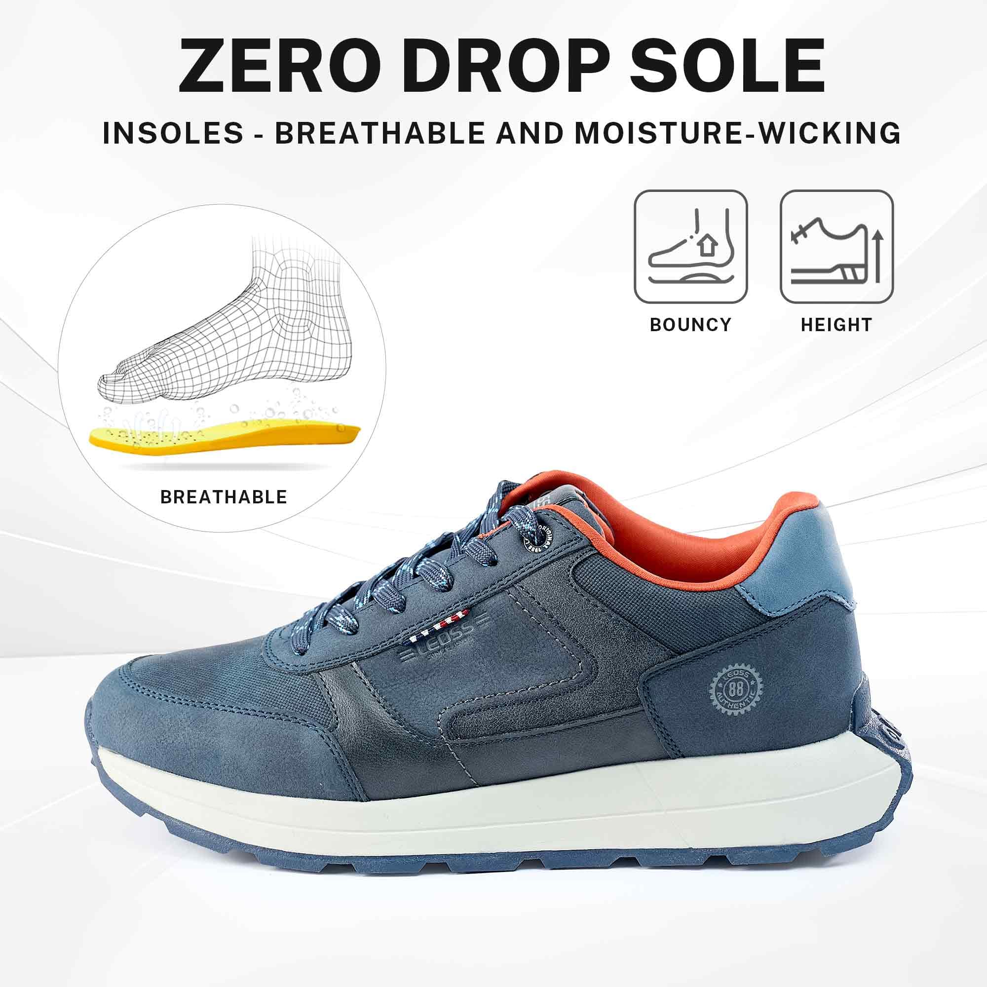 LEOSS ORIGINAL Zapatillas de deporte para hombre, zapatillas con cordones, zapatos de ciudad, zapatos de senderismo informales, zapatos de caminar de cuero deportivos