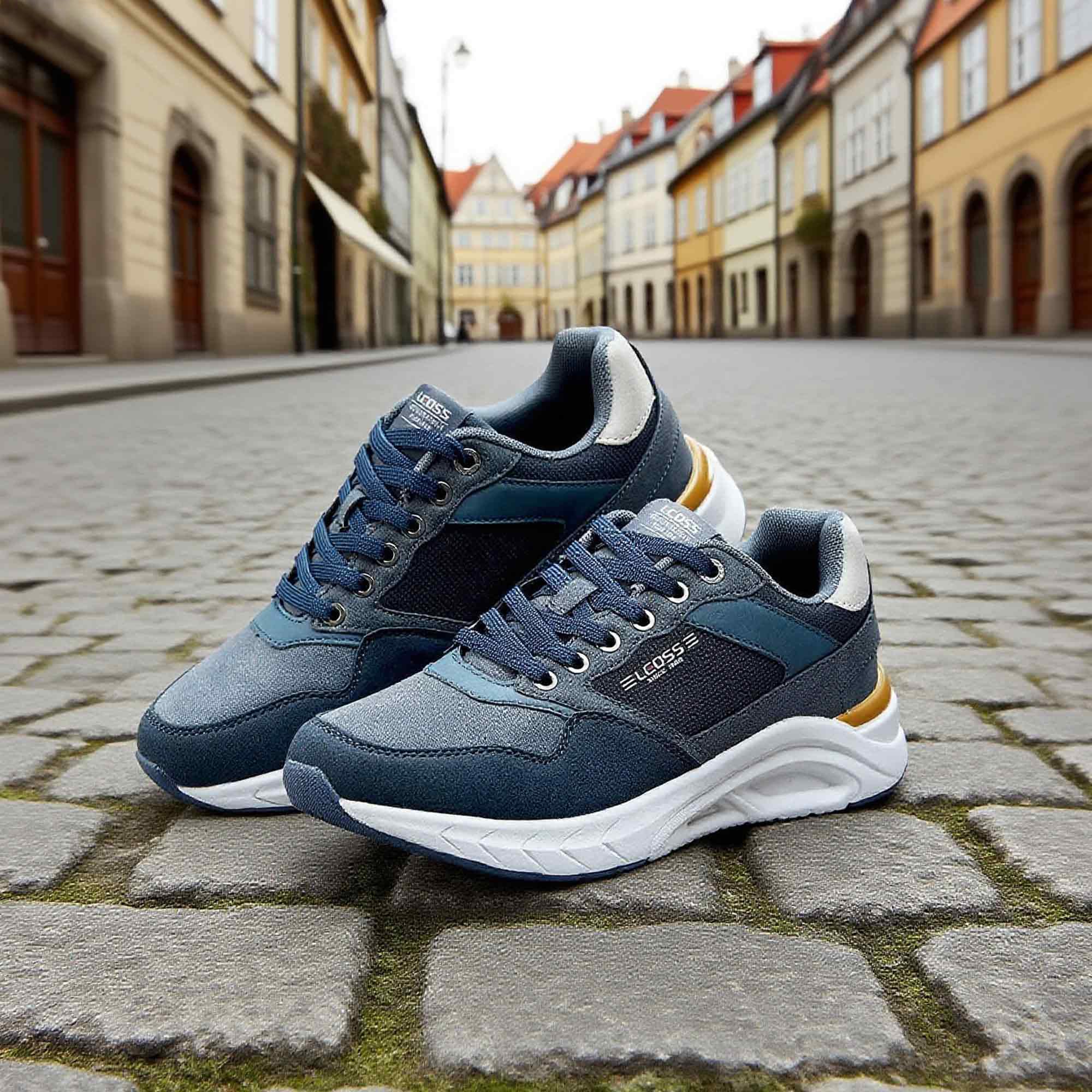 LEOSS ORIGINAL Zapatillas de deporte para hombre, zapatillas con cordones, zapatos de ciudad, zapatos de senderismo informales, zapatos de caminar de cuero deportivos