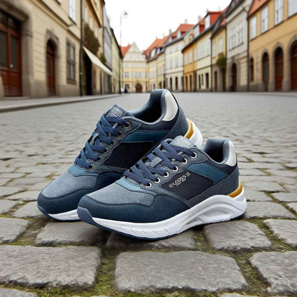 LEOSS ORIGINAL Zapatillas de deporte para hombre, zapatillas con cordones, zapatos de ciudad, zapatos de senderismo informales, zapatos de caminar de cuero deportivos