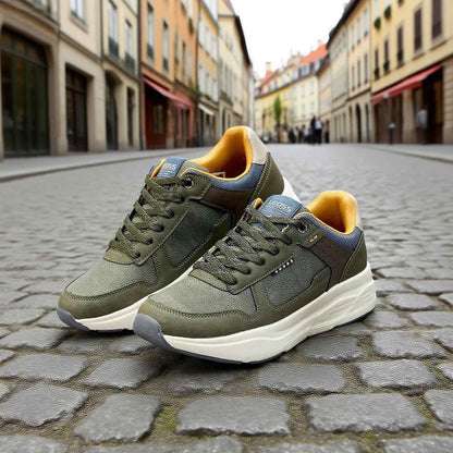 LEOSS ORIGINAL Zapatillas de deporte para hombre, zapatillas con cordones, zapatos de ciudad, zapatos de senderismo informales, zapatos de caminar de cuero deportivos