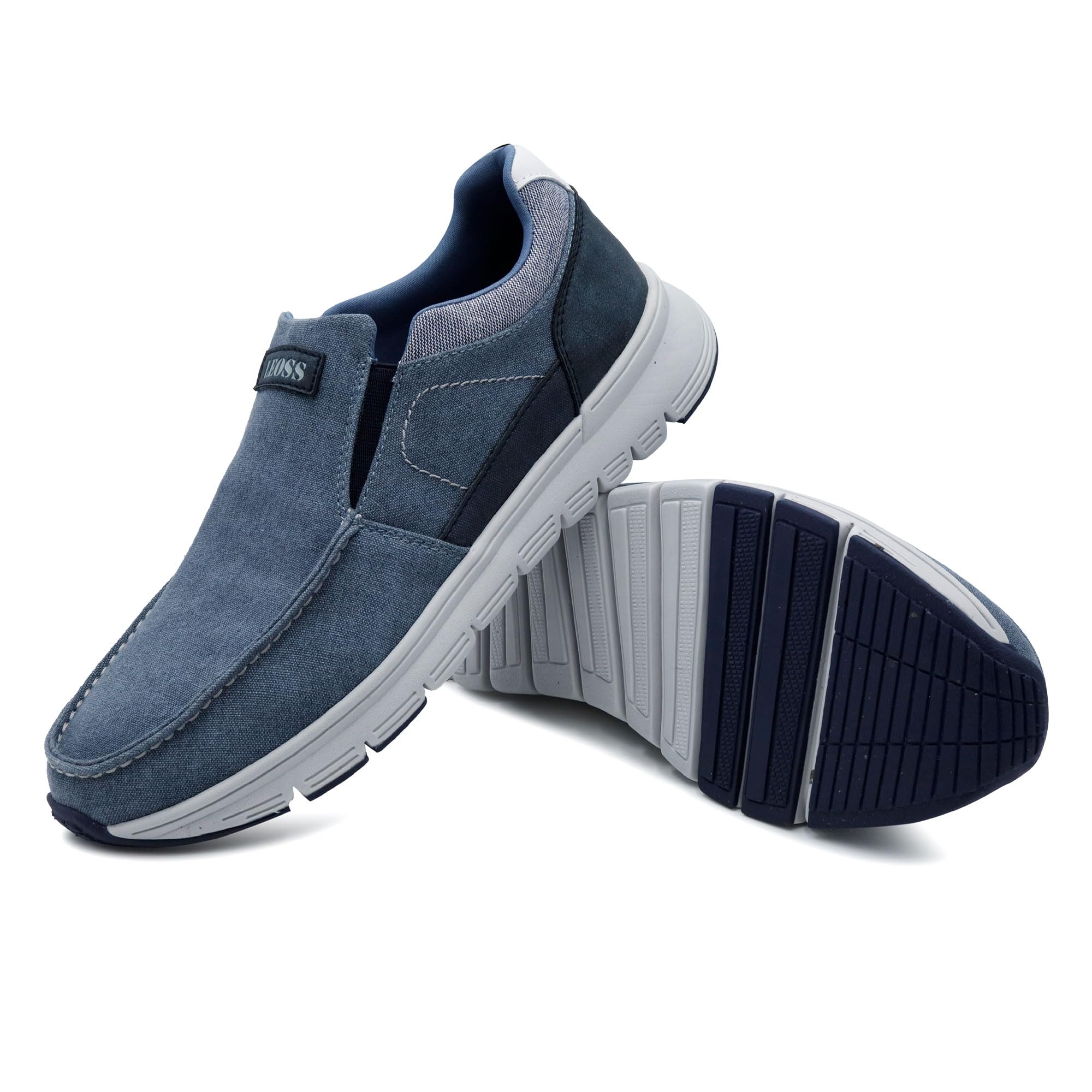 LEOSS ORIGINAL Zapatillas de Hombre Casual Transpirables con Elásticos Slip On Casual Zapatos Ligero Transpirables Zapatos