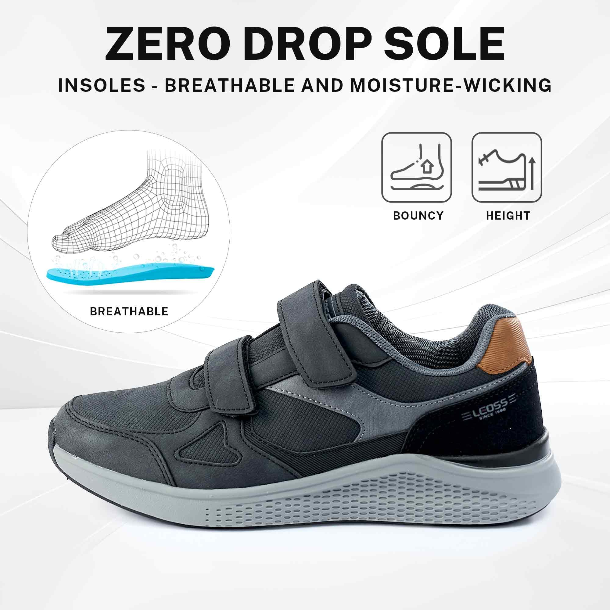 LEOSS ORIGINAL Zapatillas de hombre con cierre de Zapatillas de correr amortiguadas Zapatillas deportivas ligeras Zapatillas de deporte transpirables Zapatillas de running de carretera Zapatos al aire