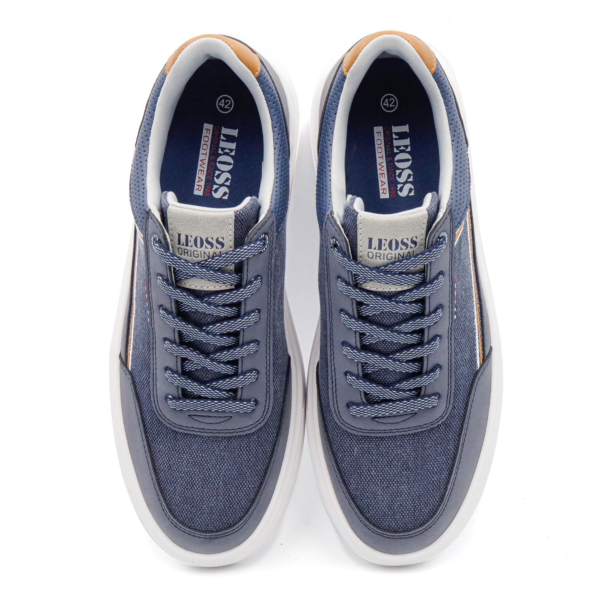 LEOSS ORIGINAL Zapatillas de Hombre Transpirables Zapatos Casual con Cordones