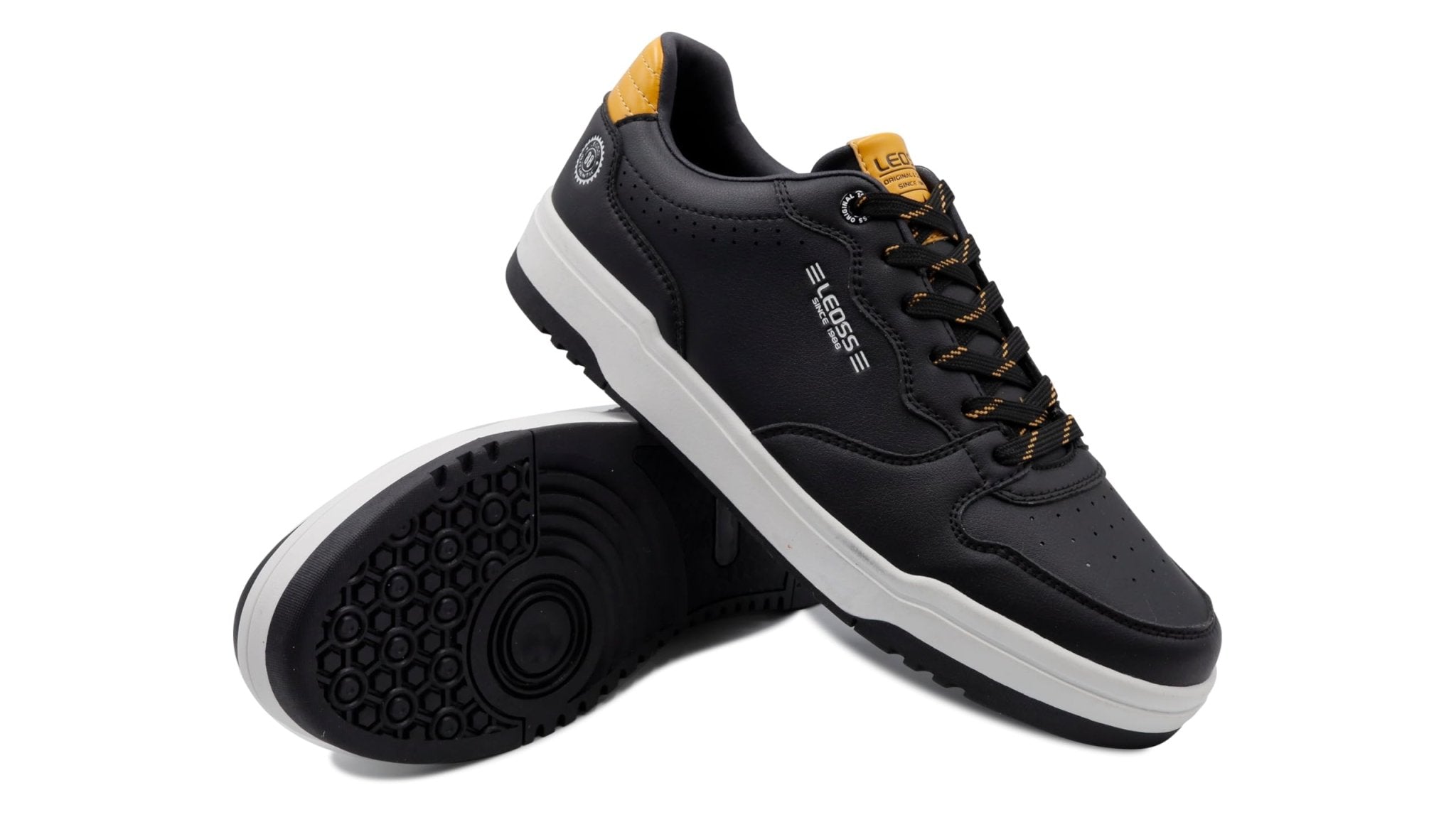 LEOSS ORIGINAL Zapatillas de piel para hombre, estilo informal, bajas, para correr, fitness, deportivas, zapatillas