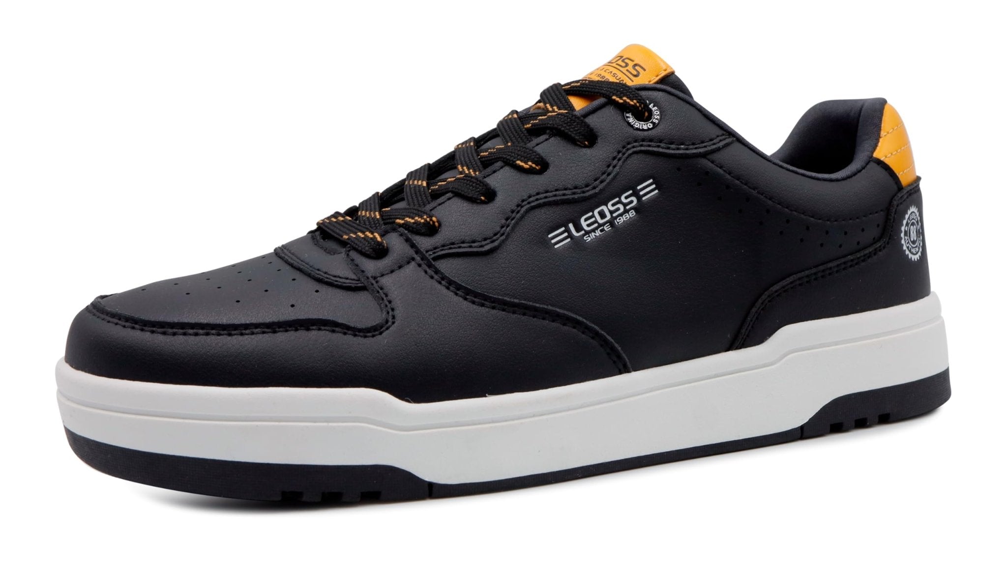 LEOSS ORIGINAL Zapatillas de piel para hombre, estilo informal, bajas, para correr, fitness, deportivas, zapatillas