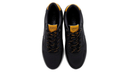 LEOSS ORIGINAL Zapatillas de piel para hombre, estilo informal, bajas, para correr, fitness, deportivas, zapatillas