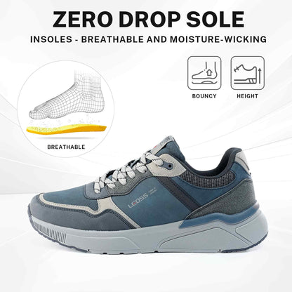 LEOSS ORIGINAL Zapatillas de senderismo para hombre, zapatillas de deporte con cordones, zapatos de calle, para el tiempo libre, para caminar, zapatos deportivos de piel