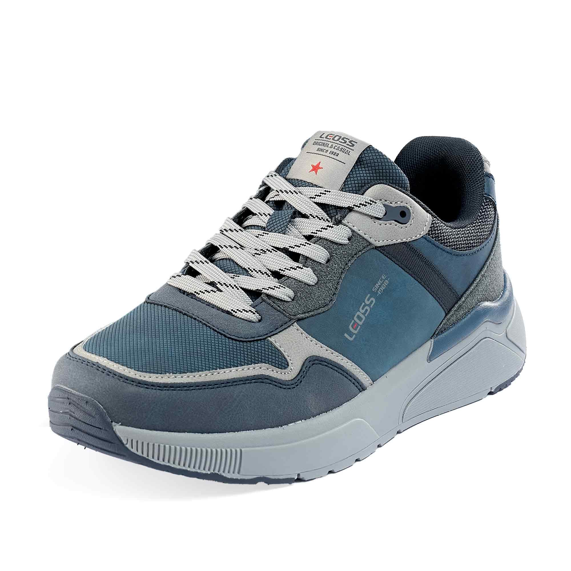 LEOSS ORIGINAL Zapatillas de senderismo para hombre, zapatillas de deporte con cordones, zapatos de calle, para el tiempo libre, para caminar, zapatos deportivos de piel