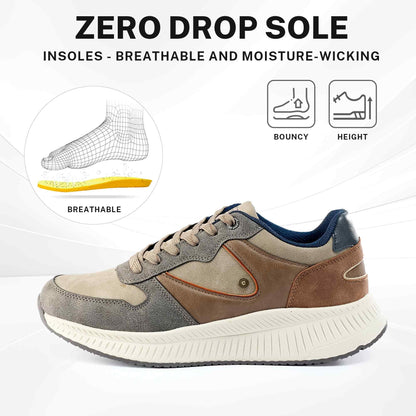 LEOSS ORIGINAL Zapatillas de senderismo para hombre, zapatillas de deporte con cordones, zapatos de calle, zapatos de ocio, zapatos de caminar, zapatos deportivos de piel, antideslizantes