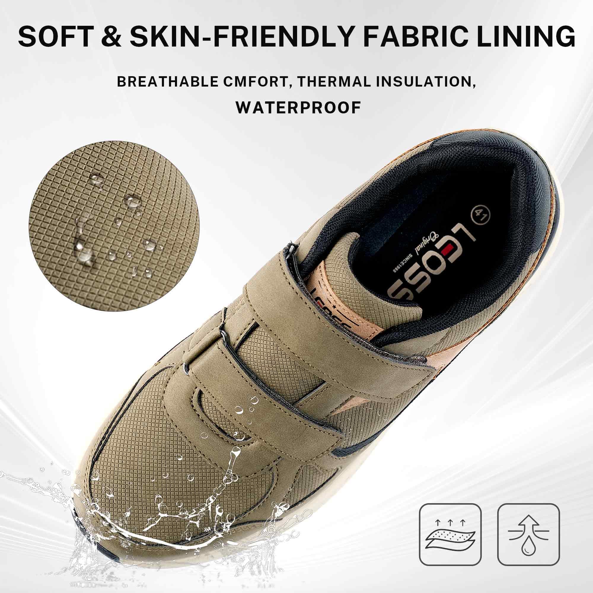 LEOSS ORIGINAL Zapatillas deportivas para hombre con cierre de , amortiguación, ligeras, transpirables, zapatillas de correr de calle, zapatos ortopédicos para exteriores