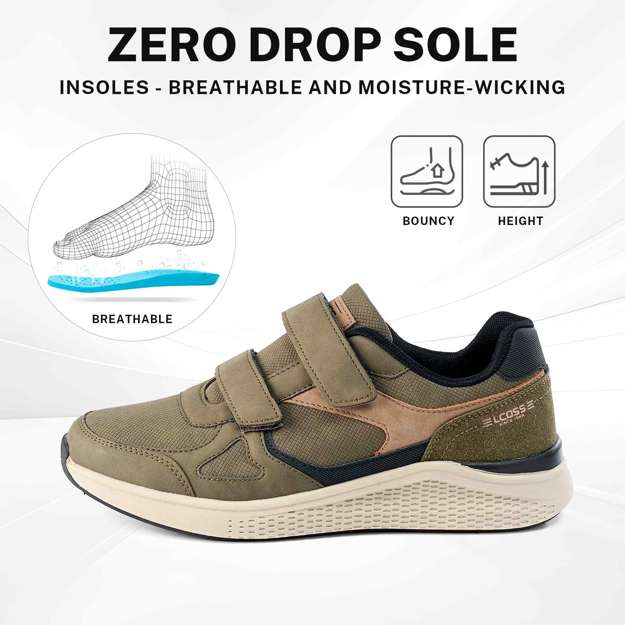 LEOSS ORIGINAL Zapatillas deportivas para hombre con cierre de , amortiguación, ligeras, transpirables, zapatillas de correr de calle, zapatos ortopédicos para exteriores