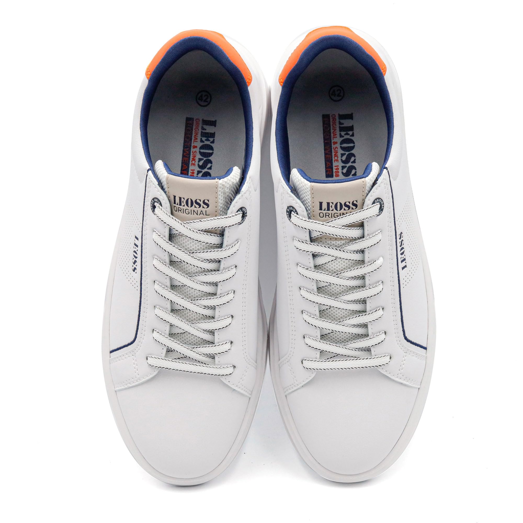 LEOSS ORIGINAL - Zapatillas para hombre con cordones transpirables e informales