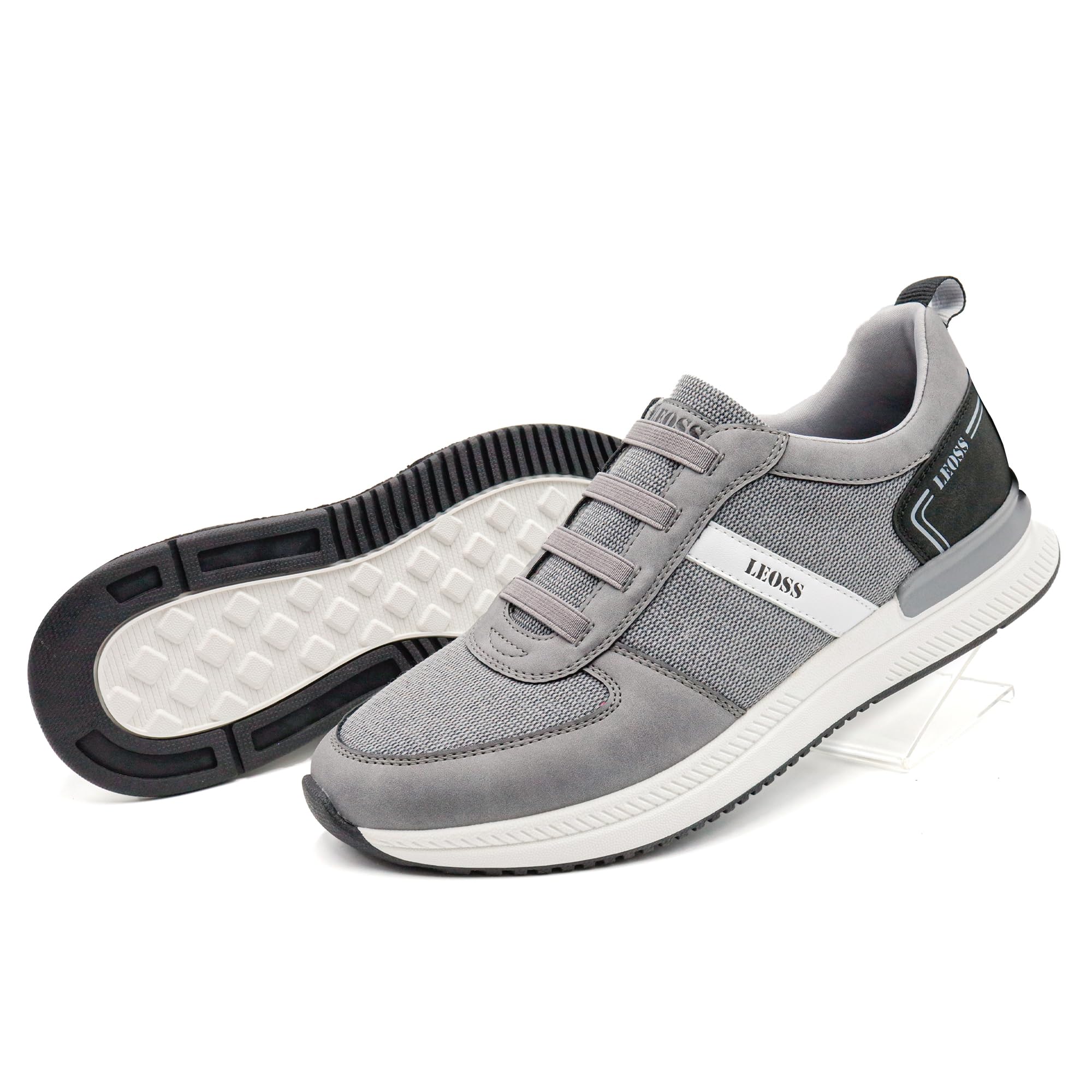 LEOSS ORIGINAL Zapatillas Slip on Zapatillas Hombre Zapato con Cordones Elástico Hombre Zapatillas Transpirable Ligeras Cómodas