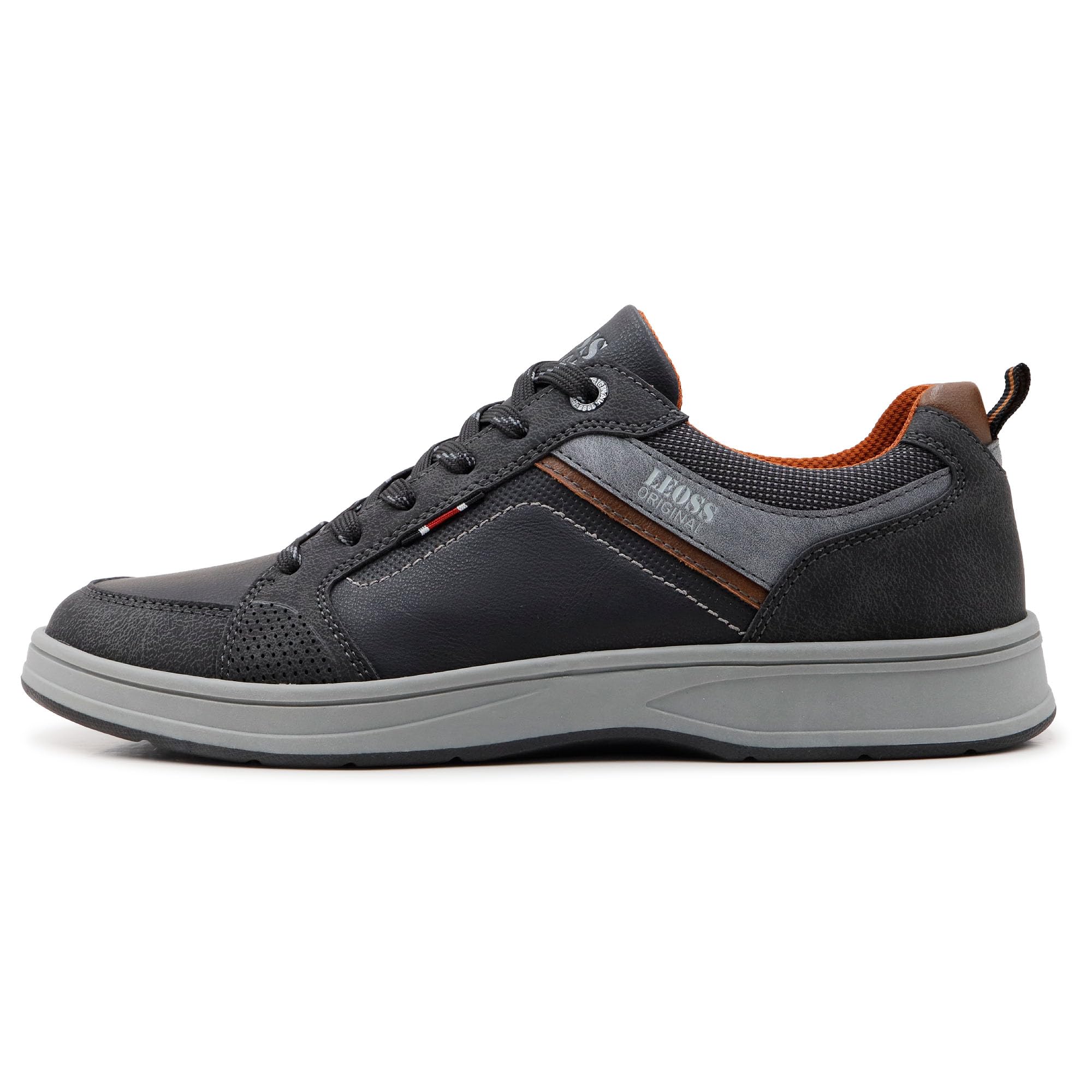 LEOSS ORIGINAL Zapatos de hombre Casual Sneakers Deportivos Elegantes Transpirables para Pasear Caminar al Aire Libre de Piel Sintética