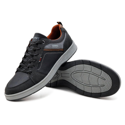 LEOSS ORIGINAL Zapatos de hombre Casual Sneakers Deportivos Elegantes Transpirables para Pasear Caminar al Aire Libre de Piel Sintética