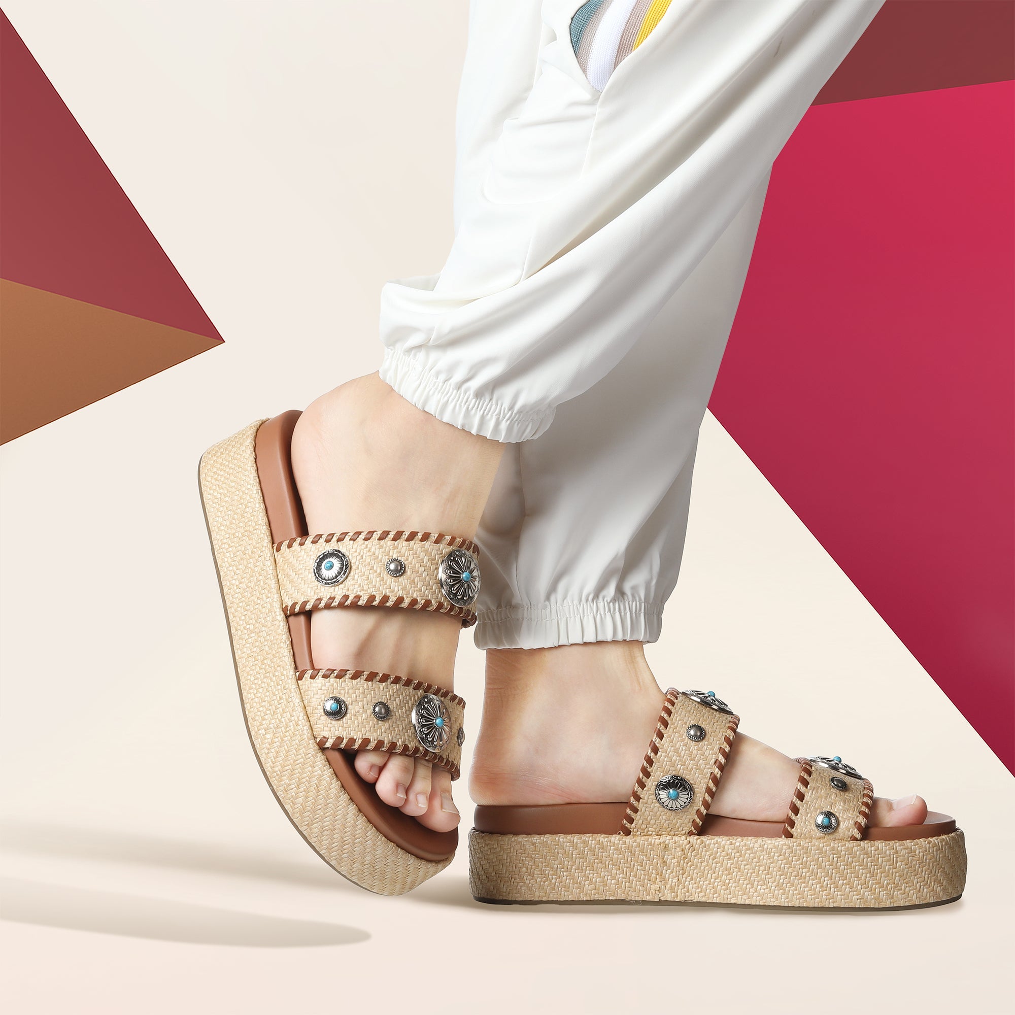 MISSCAI Ciabatte Donna Estive Sughero Moda Sandali Antiscivolo Pantofole WFC250170