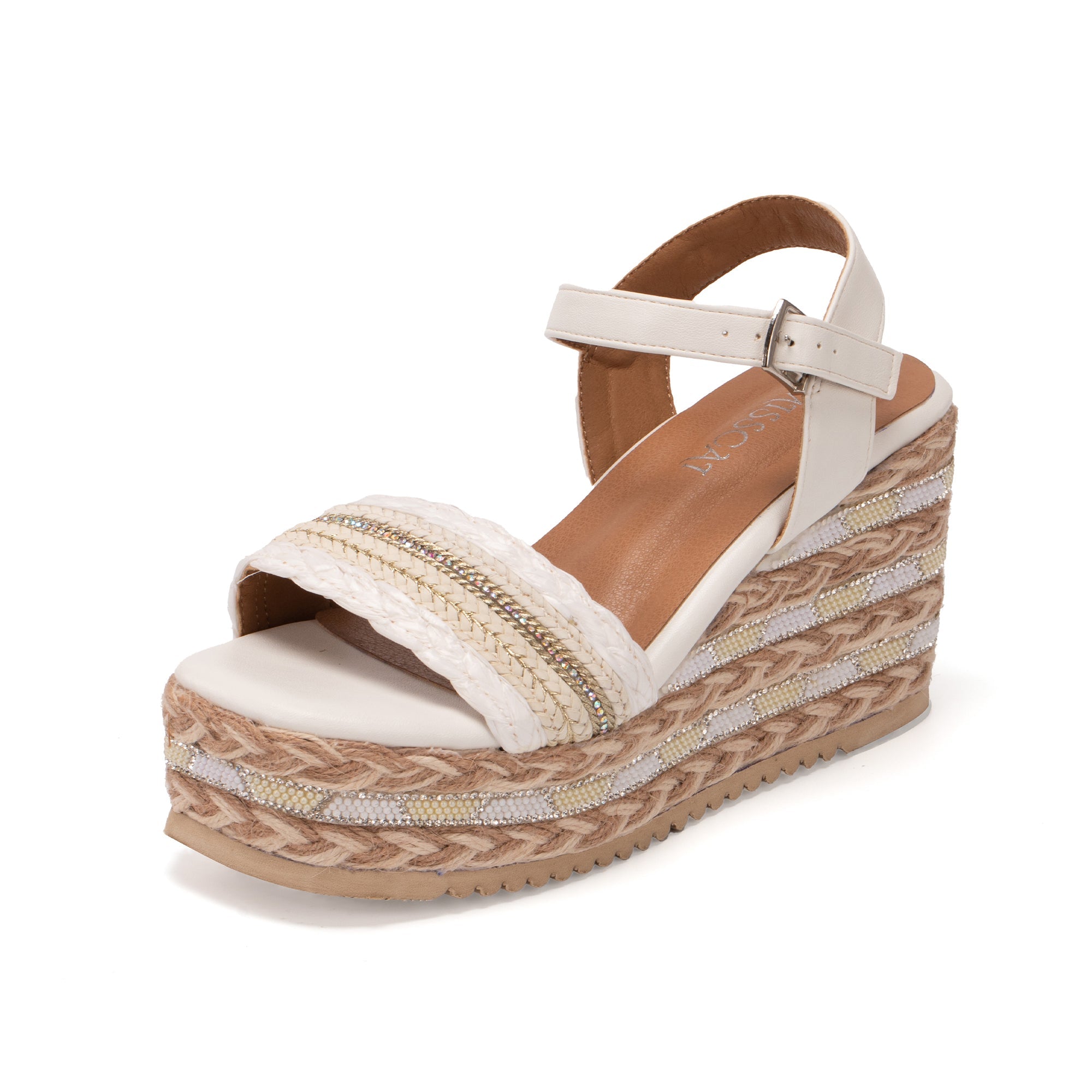 MISSCAI Sandali Estivi da Donna con Zeppa Suola in Gomma EVA Leggera e Morbida WWS250140