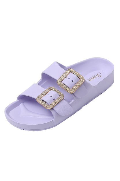 JOMIX Ciabatte Donna Estive Comode Mare Casa Piscina in Gomma EVCiabatte Elegnate Fibbia Decorato Strass SD8003