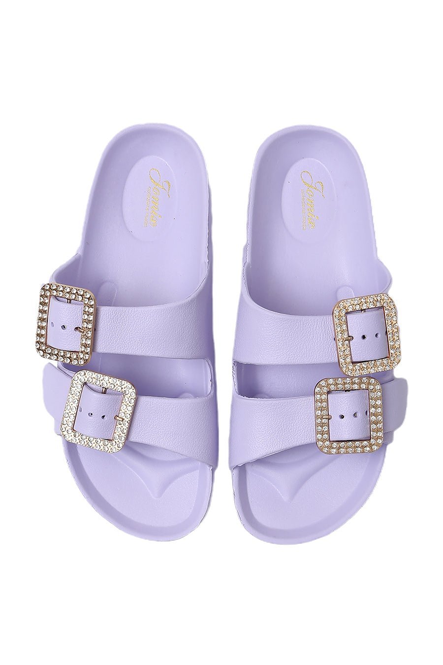 JOMIX Ciabatte Donna Estive Comode Mare Casa Piscina in Gomma EVCiabatte Elegnate Fibbia Decorato Strass SD8003