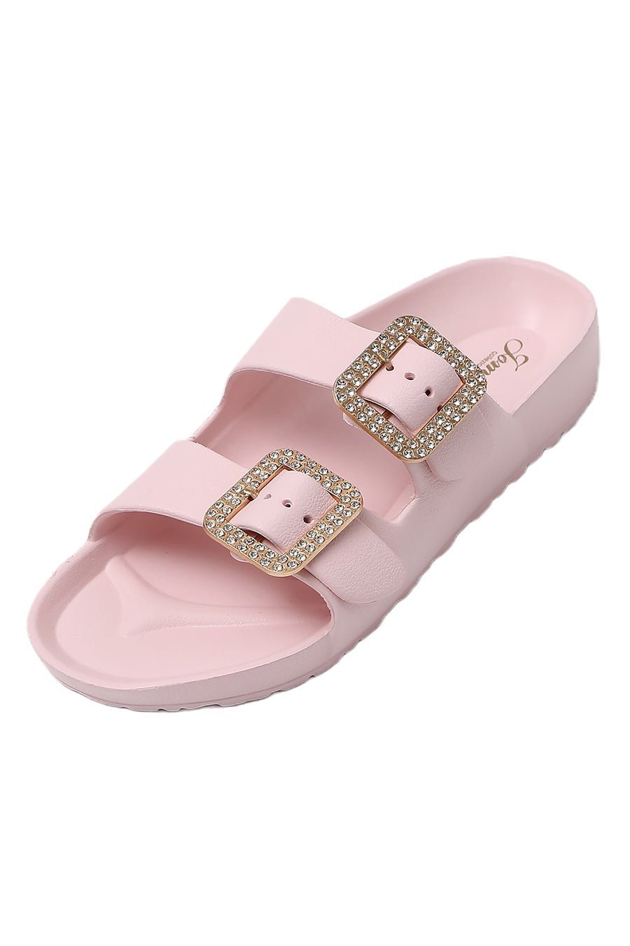 JOMIX Ciabatte Donna Estive Comode Mare Casa Piscina in Gomma EVCiabatte Elegnate Fibbia Decorato Strass SD8003