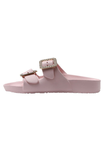 JOMIX Ciabatte Donna Estive Comode Mare Casa Piscina in Gomma EVCiabatte Elegnate Fibbia Decorato Strass SD8003