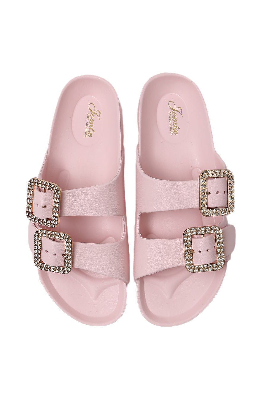 JOMIX Ciabatte Donna Estive Comode Mare Casa Piscina in Gomma EVCiabatte Elegnate Fibbia Decorato Strass SD8003