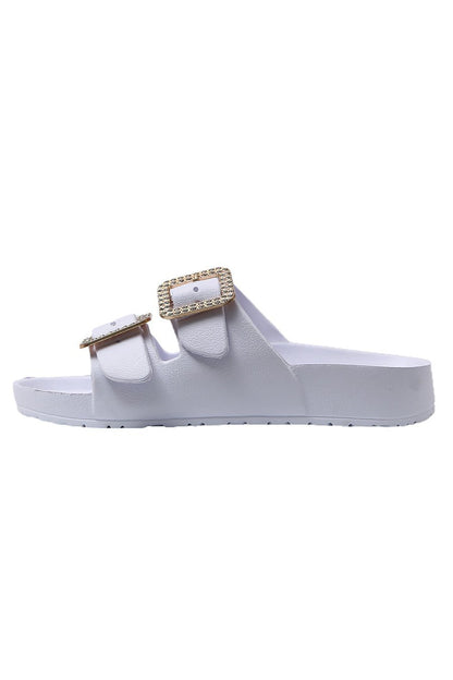 JOMIX Ciabatte Donna Estive Comode Mare Casa Piscina in Gomma EVCiabatte Elegnate Fibbia Decorato Strass SD8003