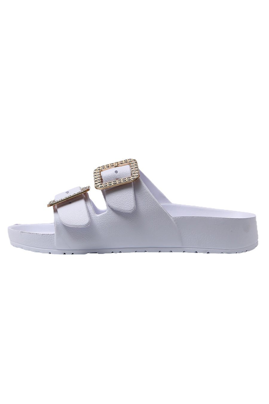 JOMIX Ciabatte Donna Estive Comode Mare Casa Piscina in Gomma EVCiabatte Elegnate Fibbia Decorato Strass SD8003