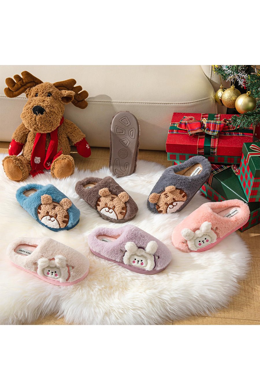 JOMIX Pantofole Invernali Bambine Ciabatte Ragazze Peluche Calde
