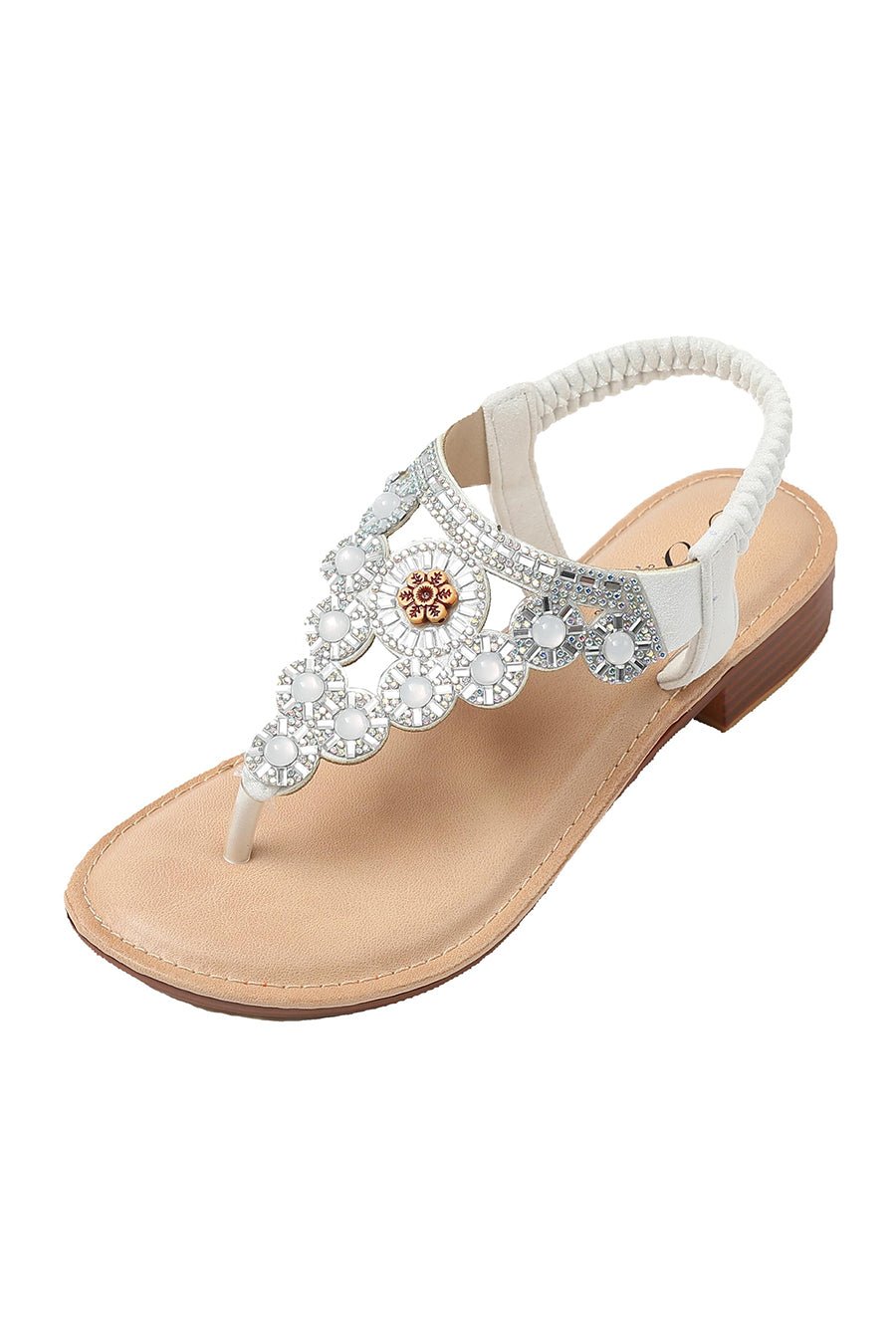 Scarpe Cerimonia Donna JOMIX Sandali Donna Con Cinturino - Sandali Estivi Bassi Ed Eleganti Per Spiaggia E Vacanza Calzature Spiaggia Eleganti